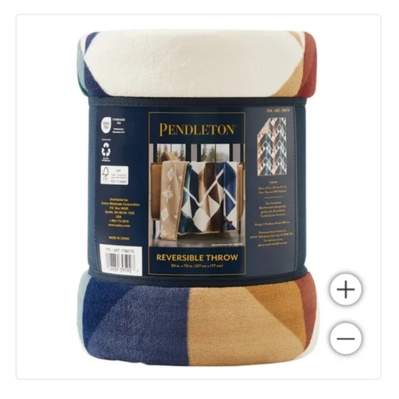 Pendleton Reversible Plush Throw 50 x70 - Picture 5 of 6